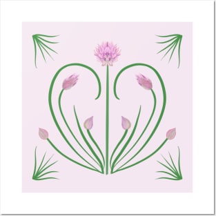 Flowers of chive Posters and Art